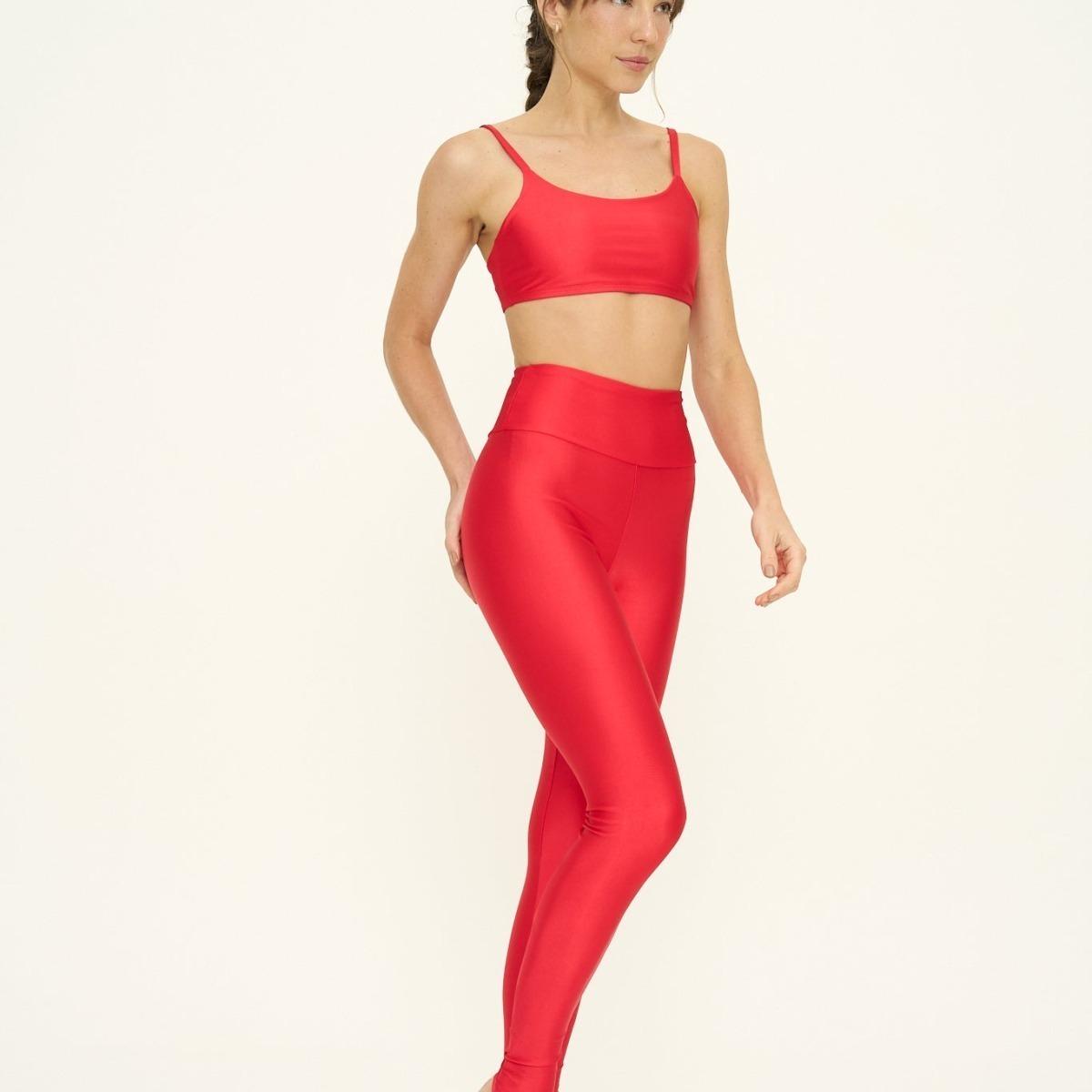 Calça Legging High Vermelha Calça Legging High Vermelha