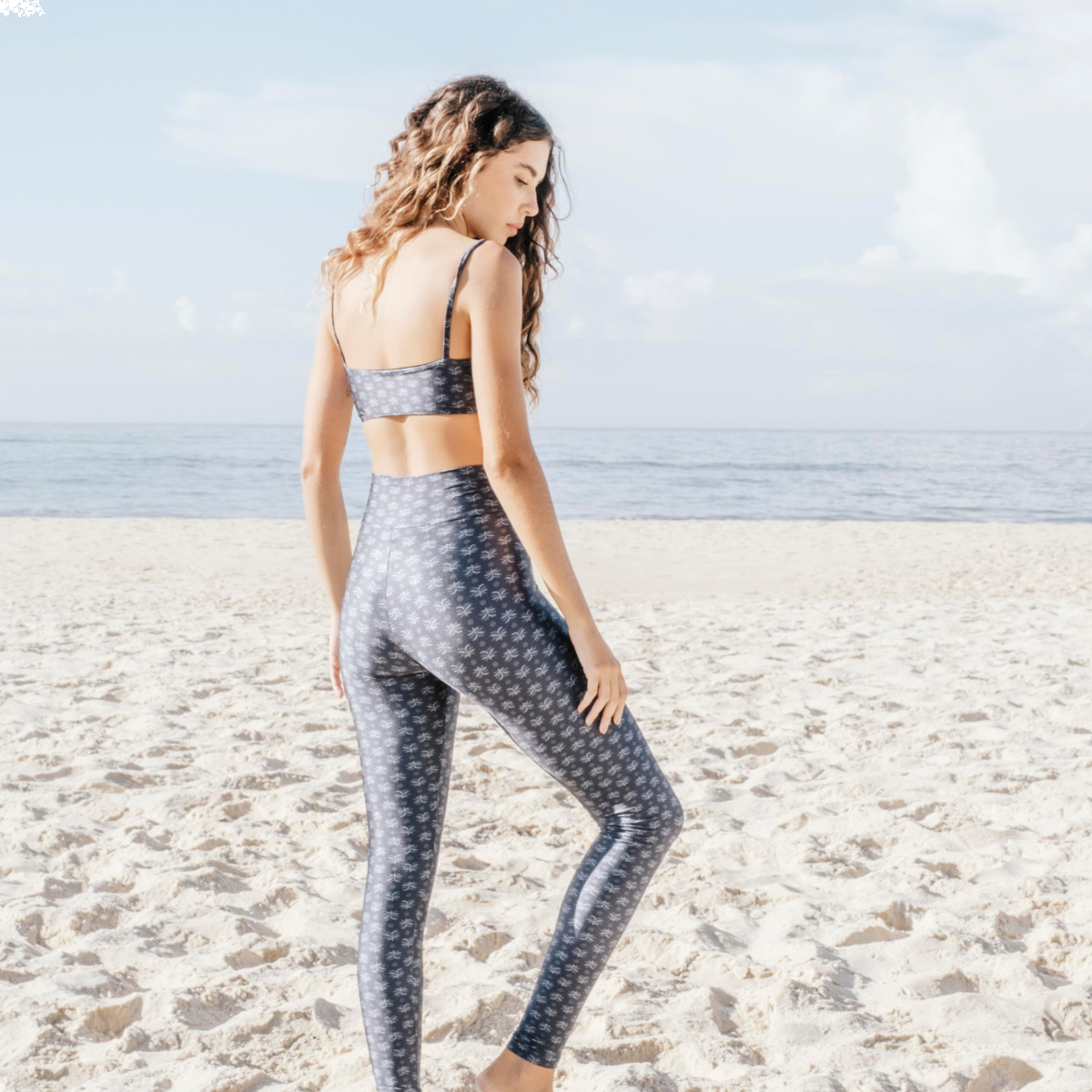 Calça Legging estampada Slim Blue Forest Calça Legging estampada Slim Blue Forest