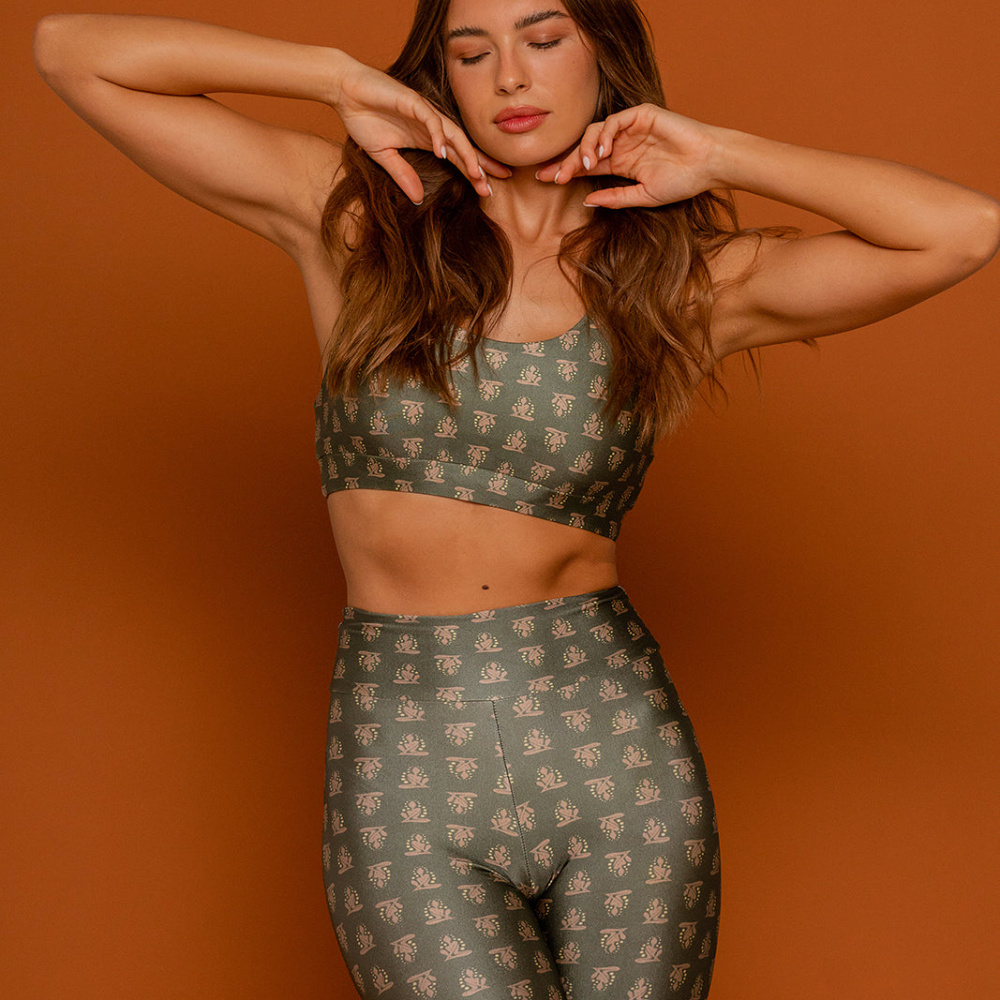 Top Duas Alças Yogini Verde