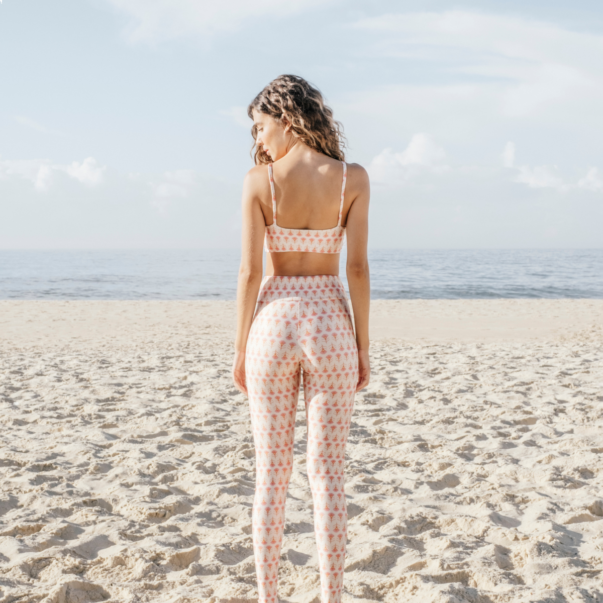 Calça Legging estampada High Sweet Flower