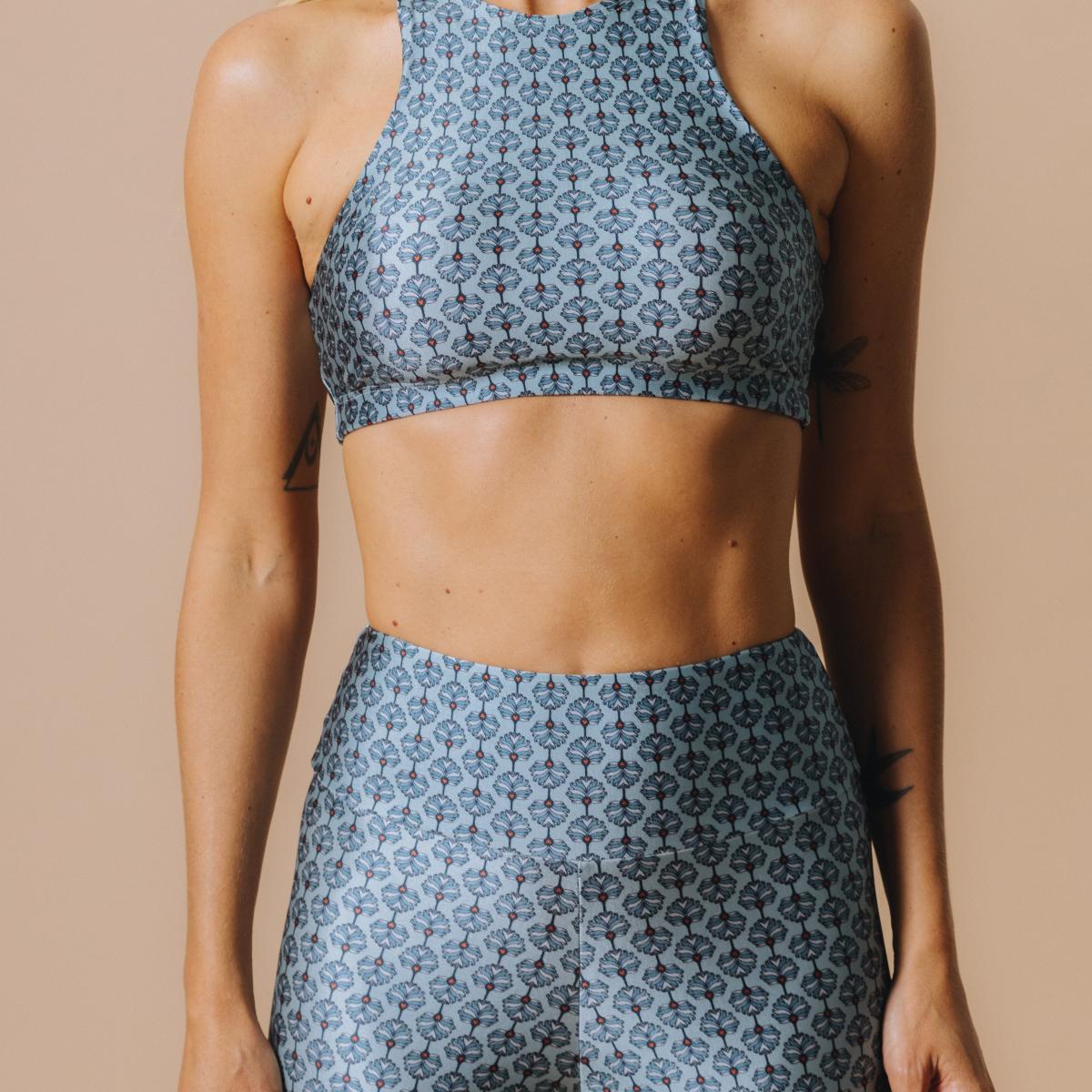 Calça Legging estampada High Celeste Calça Legging estampada High Celeste