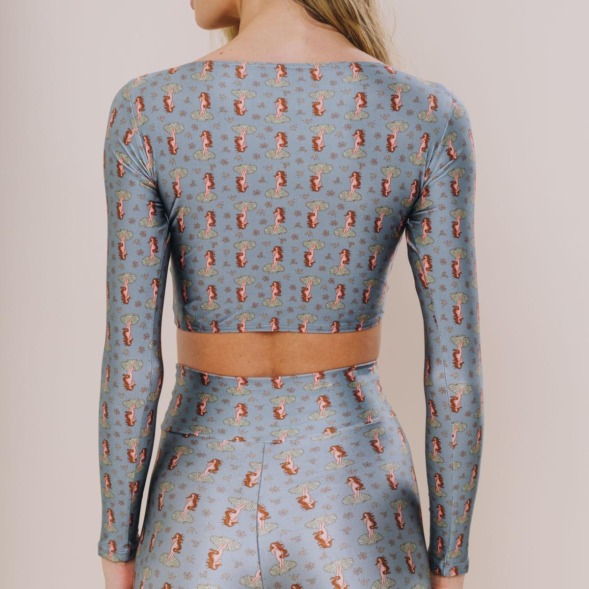 Top cropped manga longa Afrodite