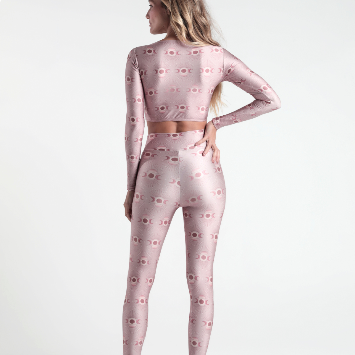 Calça Legging estampada Slim Eclipse Nude