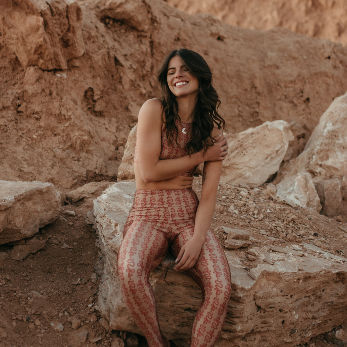 Calça Legging High Serpente Nude