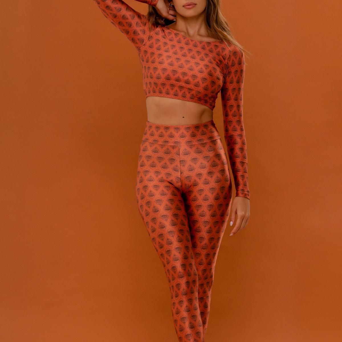Calça Legging estampada Slim Hamsá