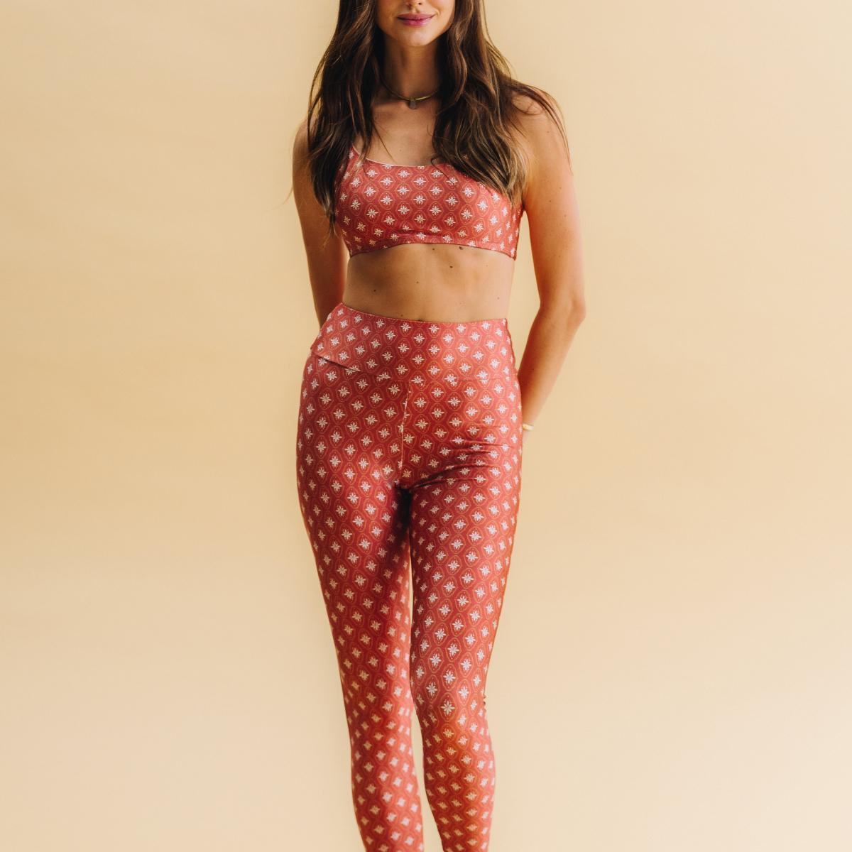 Calça Legging Slim Red Tile