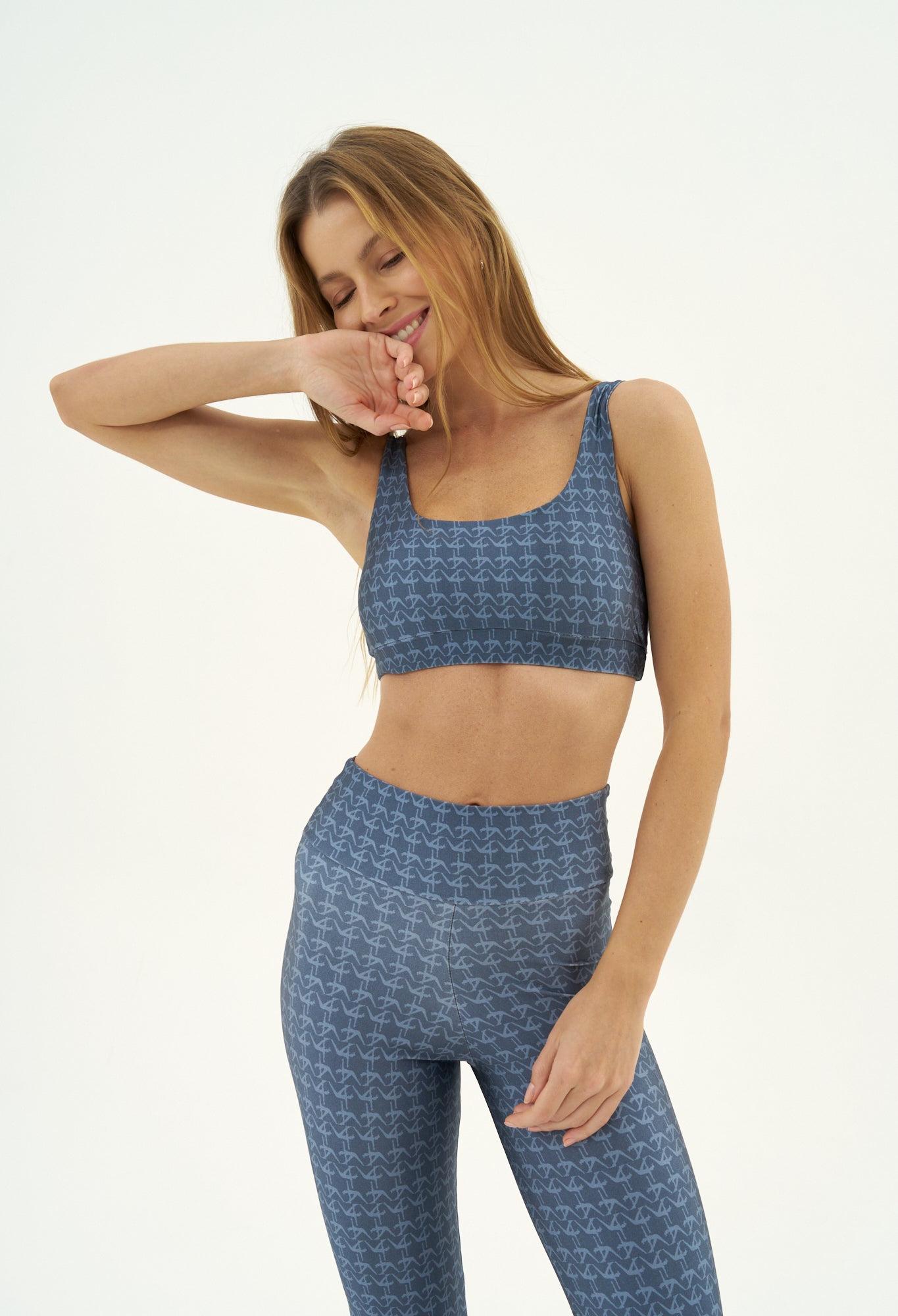 Top Duas Alças Trikonasana Blue