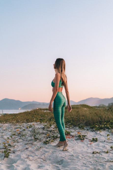 Calça Legging High Bandana Verde Calça Legging High Bandana Verde