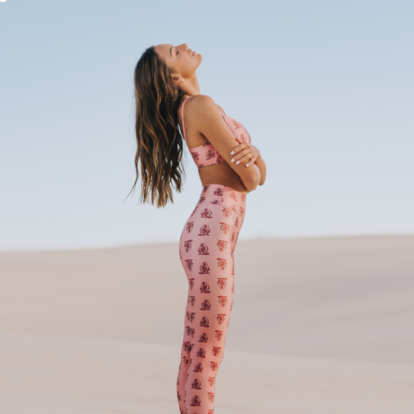 Calça Legging estampada Slim Yogini