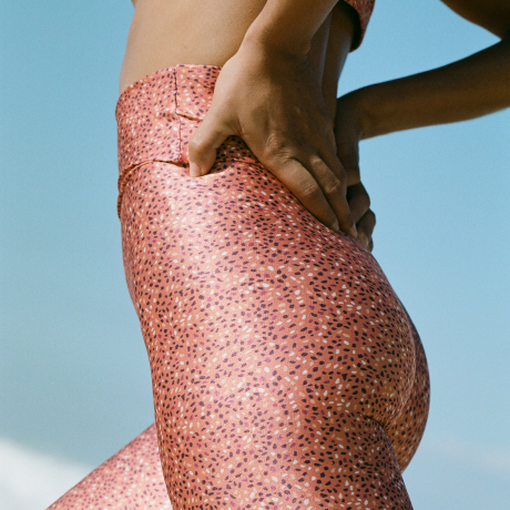 Calça Legging High Confetti Laranja