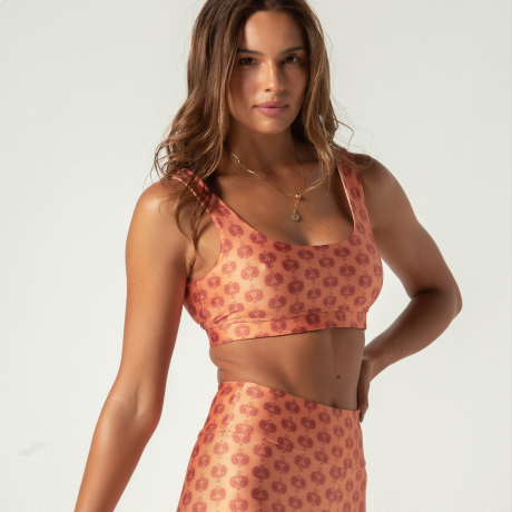 Top duas alças Bandana Laranja