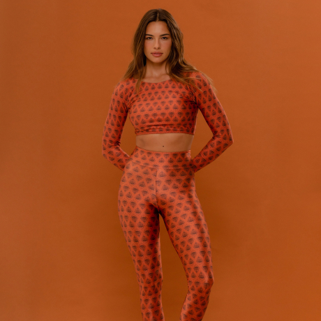 Calça Legging estampada Slim Hamsá