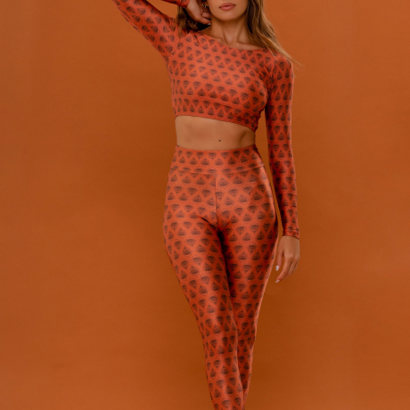 Calça Legging estampada Slim Hamsá