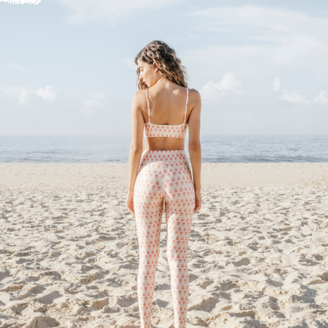 Calça Legging estampada High Sweet Flower
