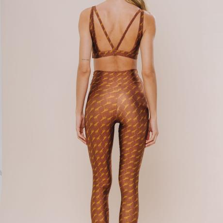Calça Legging High Girafa Marrom Calça Legging High Girafa Marrom
