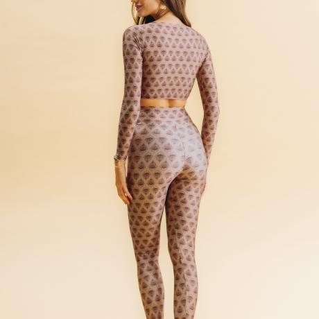 Calça Legging High Hamsá Mocha Calça Legging High Hamsá Mocha