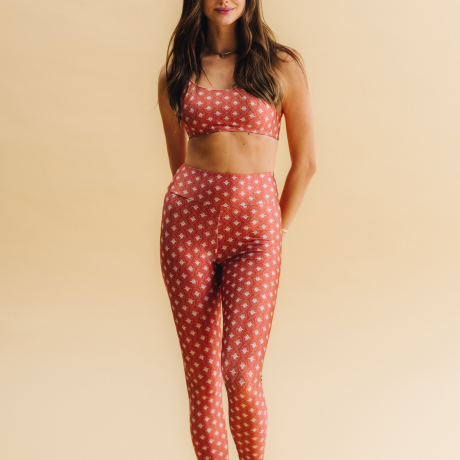 Calça Legging Slim Red Tile