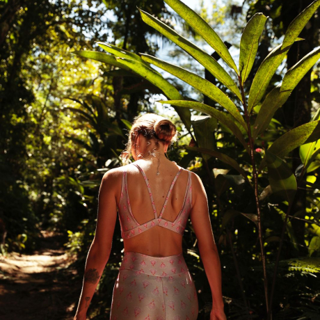 Top Duas Alças Blooming Bird