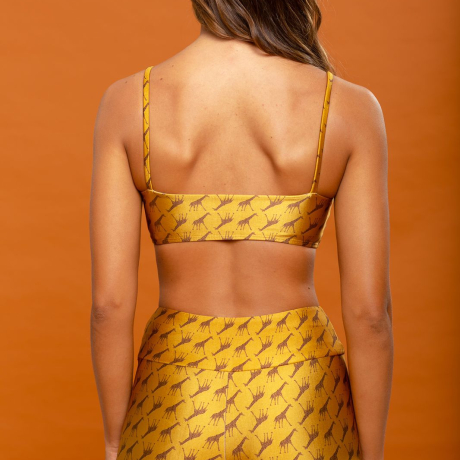 Calça Legging estampada High Girafa Gold